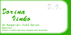dorina vinko business card